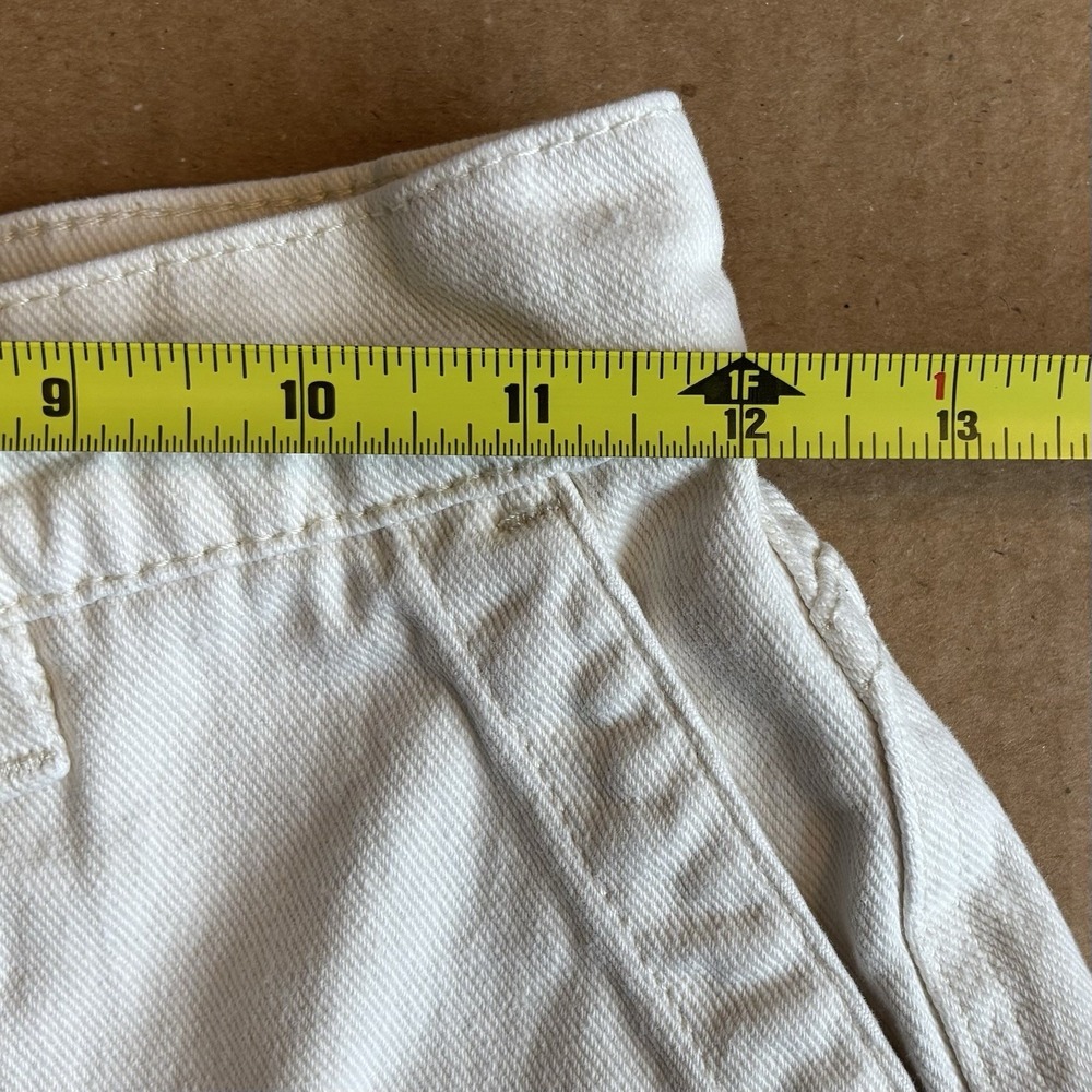 PacSun Off White Bone Cargo Utility Pants 100% Cotton High Rise Pockets Size 24 - Picture 10 of 15